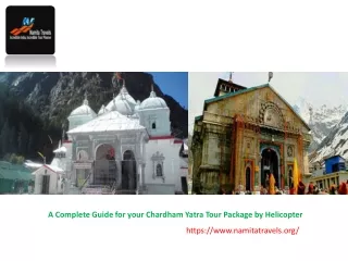 A Complete Guide for your Chardham Yatra Tour Package by Helicopter