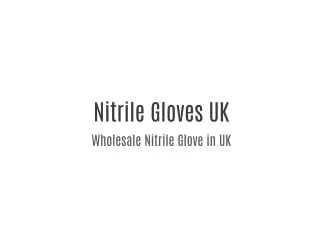 Wholesale nitrile gloves UK