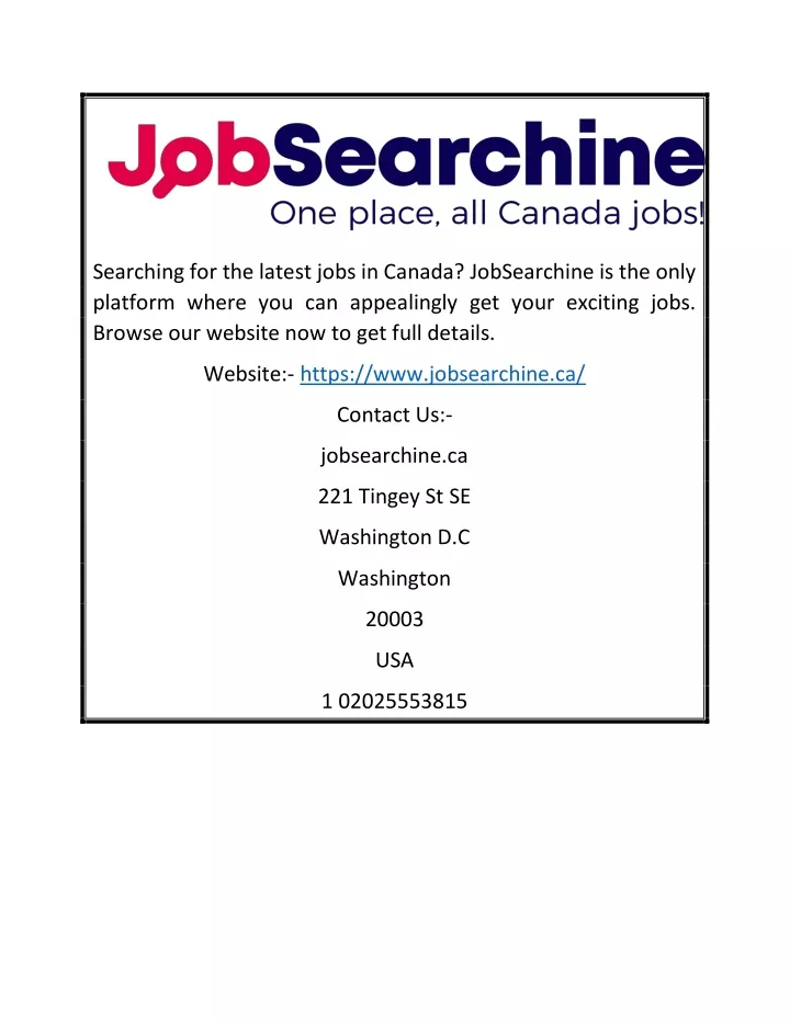 searching for the latest jobs in canada