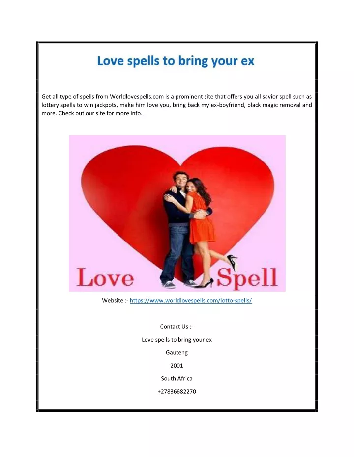 get all type of spells from worldlovespells