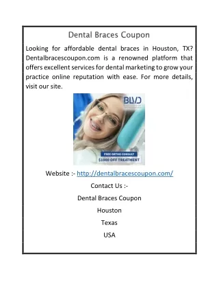 Affordable Braces in Houston TX | Dentalbracescoupon.com