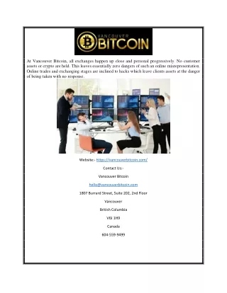 at vancouver bitcoin all exchanges happen