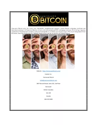 vancouver bitcoin gives the secure area