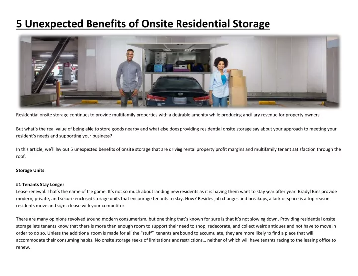 5 unexpected benefits of onsite residential
