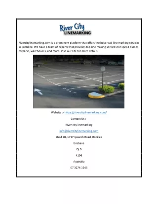 rivercitylinemarking com is a prominent platform
