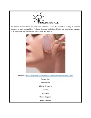 Online Skincare Tools for Acne | Salesforall.co.uk