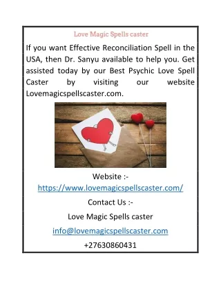 Best Psychic Love Spell Caster | Love Magic Spells Caster