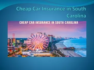 Cheap Car Insurance in South Carolina