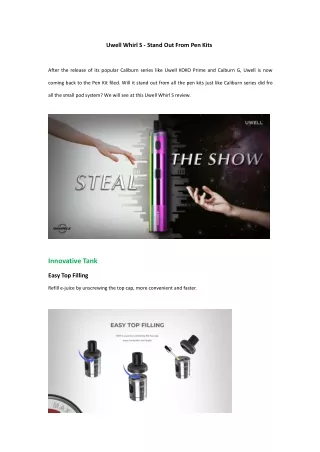 uwell whirl s stand out from pen kits
