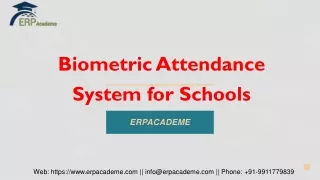 Biometric Attendance System for Schools