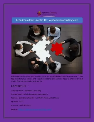 lean consultants austin tx alphanovaconsulting com