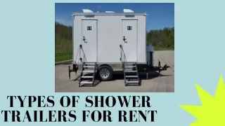 types of shower trailers for rent