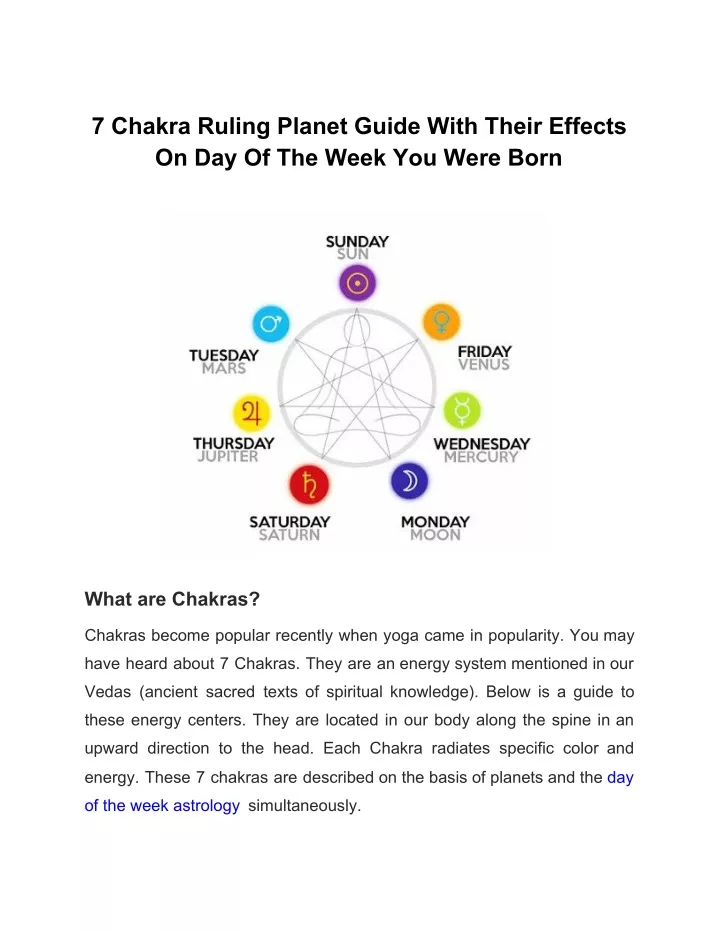 7 chakra ruling planet guide with their effects