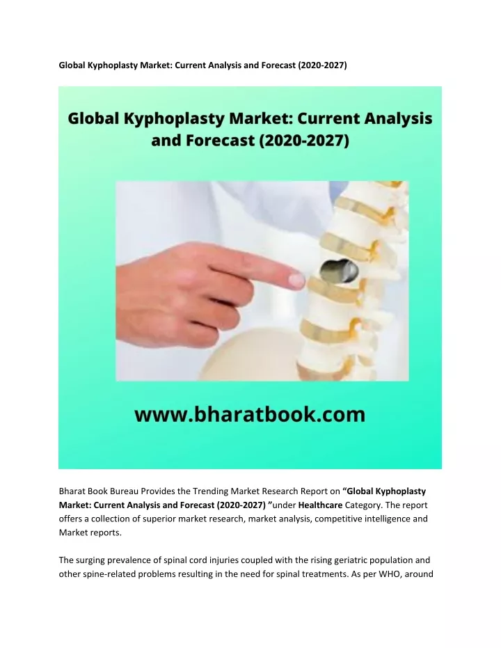 global kyphoplasty market current analysis