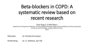 Beta blockers in COPD patient