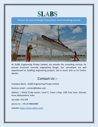 precast structural design consultants