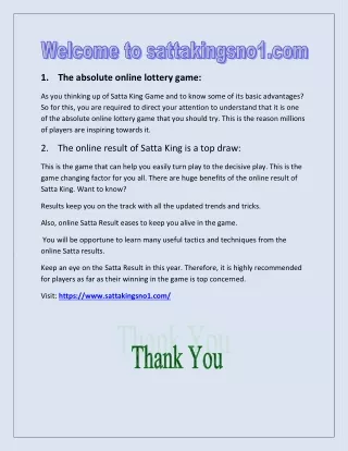 1 the absolute online lottery game