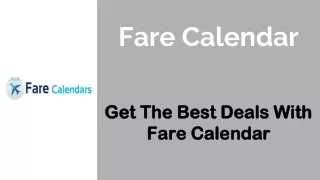 fare calendar