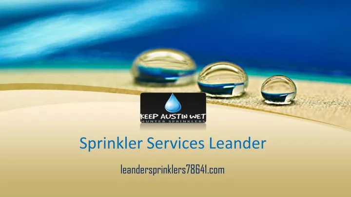 sprinkler services leander