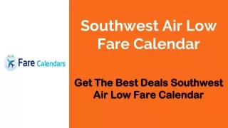 southwest air low fare calendar