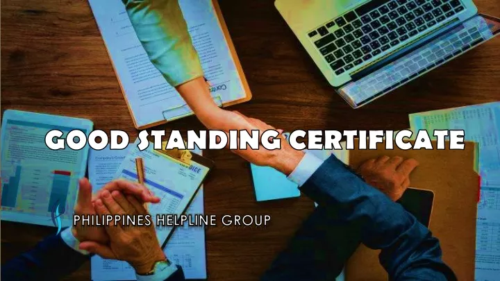 good standing certificate