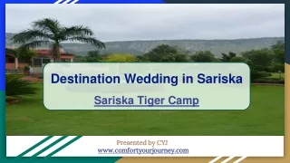 Destination Wedding in Sariska | Sariska Tiger Camp