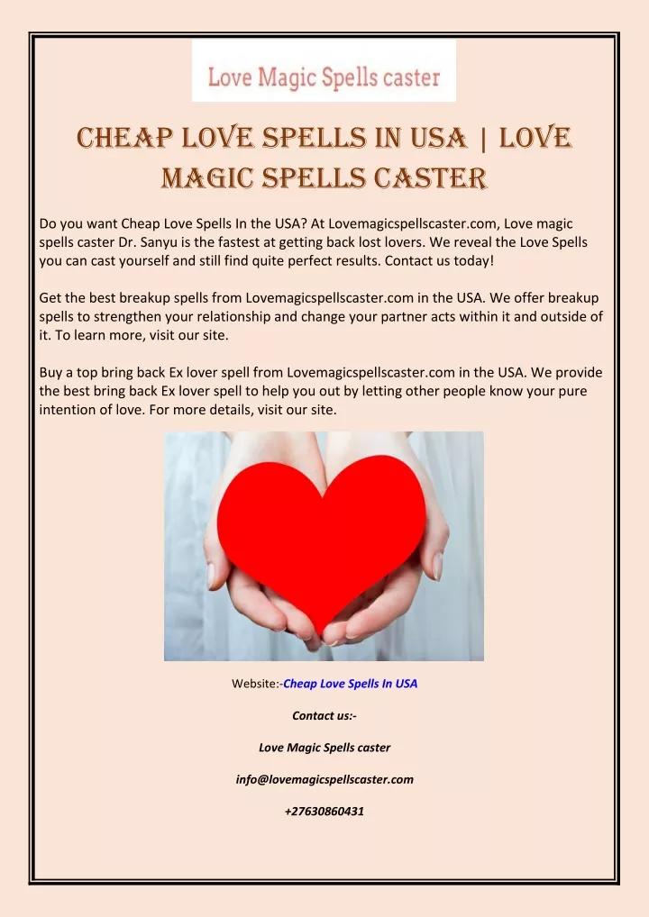 cheap love spells in usa love magic spells caster