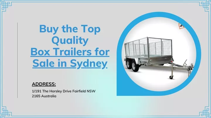 buy the top quality box trailers for sale