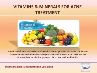 Best Vitamins And Minerals For Acne Free Skin -Eucerin Malaysia