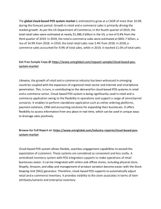 the global cloud based pos system market