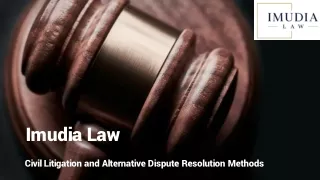 Civil Litigation and Alternative Dispute Resolution Methods - Imudia Law, Florida