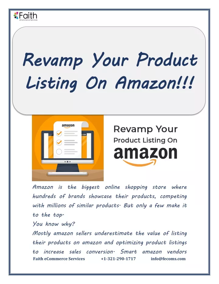 revamp your product listing on amazon