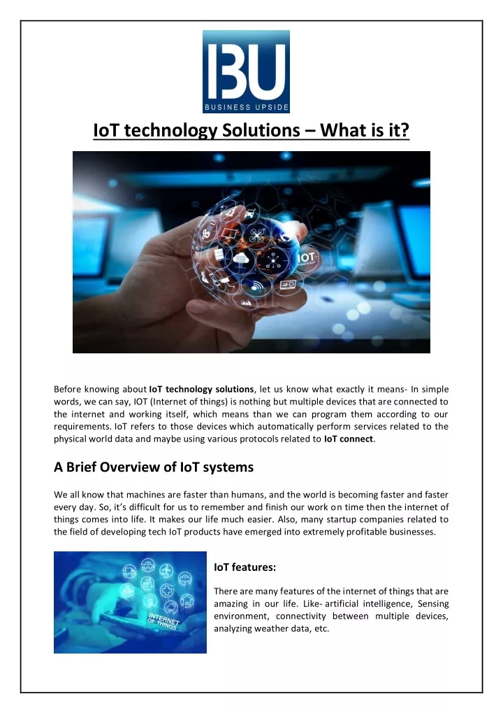 iot technology solutions what is it