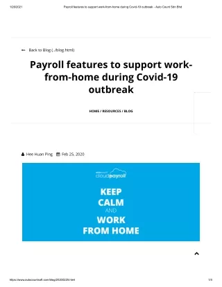 Payroll features to support work-from-home during Covid-19 outbreak - Auto Count Sdn Bhd