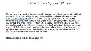 online school system erp india