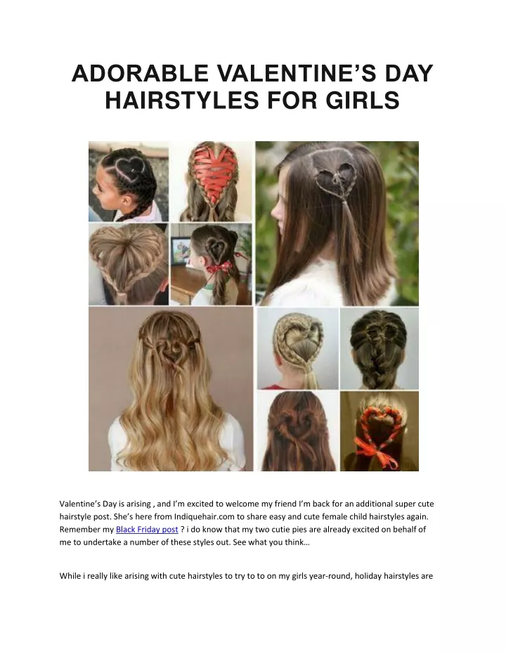 adorable valentine s day hairstyles for girls