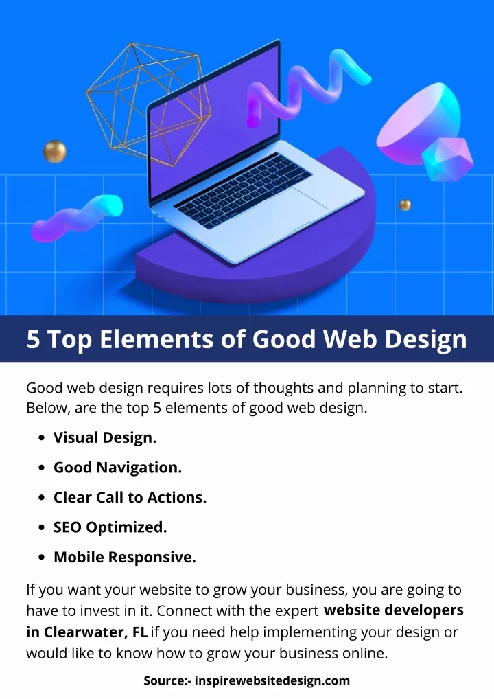 5 top elements of good web design