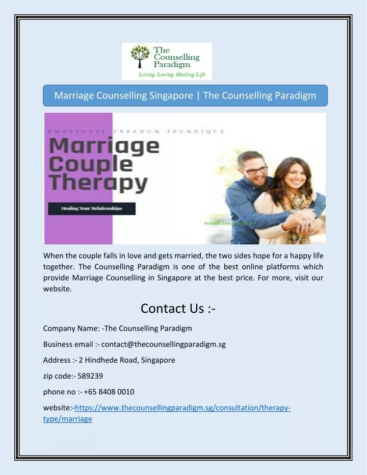 marriage counselling singapore the counselling