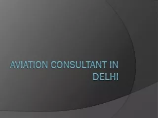 Aviation consultant in delhi