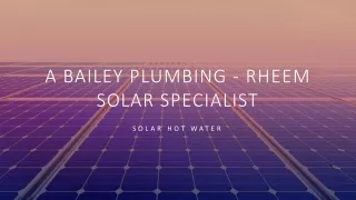 Residential Solar Plumbing Maintenance Service