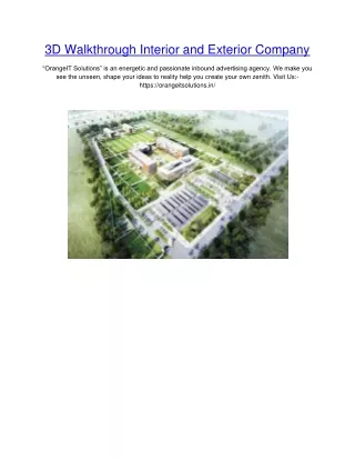 3d walkthrough interior and exterior company