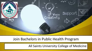 Join Bachelors in Public Health Program - St. Vincent and the Grenadines Medical College