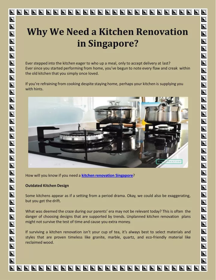 why we need a kitchen renovation in singapore