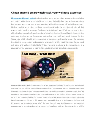 cheap android smart watch track your wellness