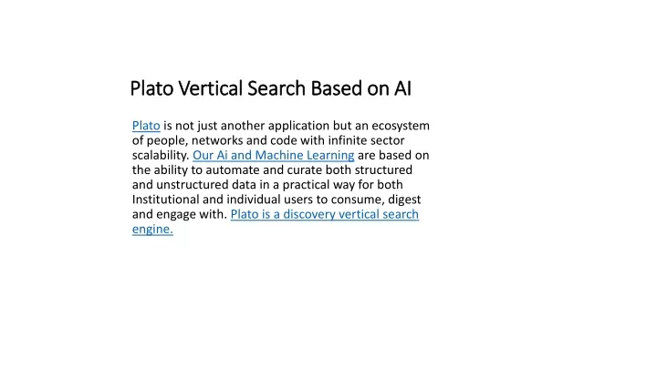 plato vertical search based on ai