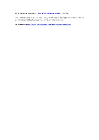 mlm software developer best mlm software services