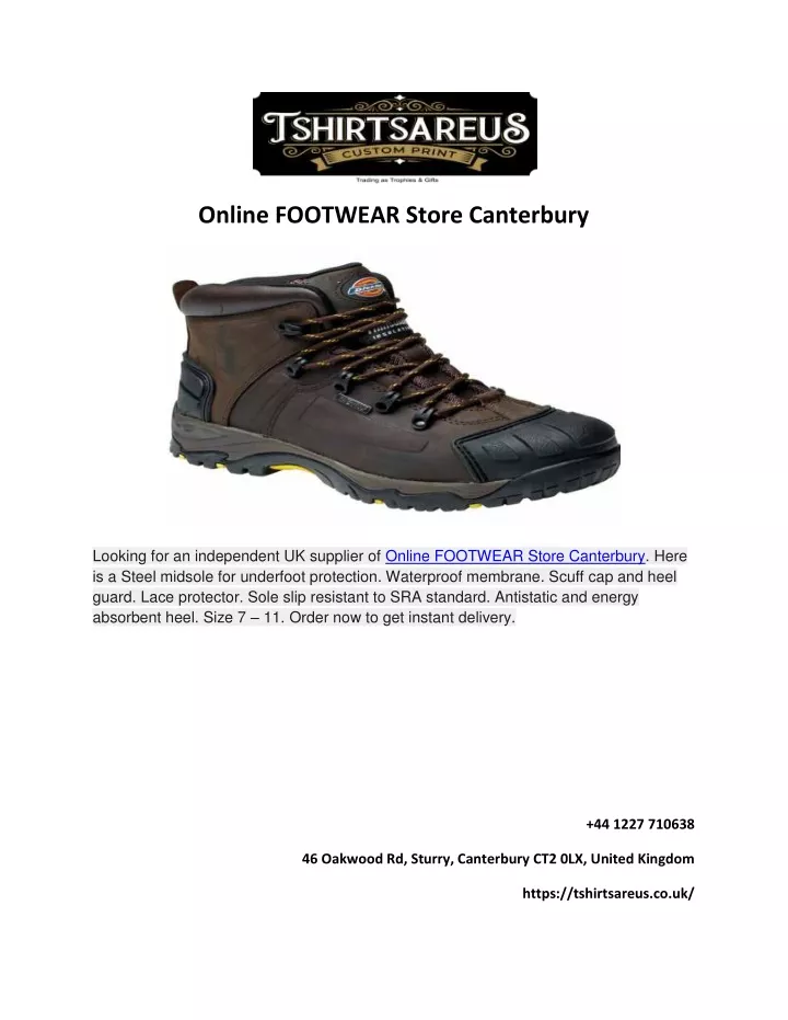online footwear store canterbury