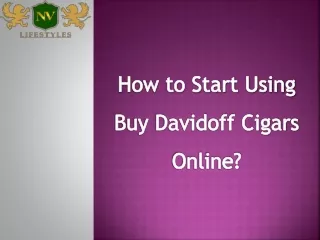 How to Buy Davidoff Cigars Online in India