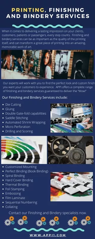 Printing, Finishing and Bindery Services| Associated Printing Productions