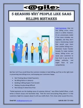 5 Reasons Why People Like SaaS Billing Mistakes